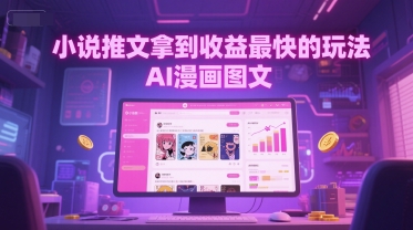小说推文拿到收益最快的玩法，AI漫画图文-大伟资源网