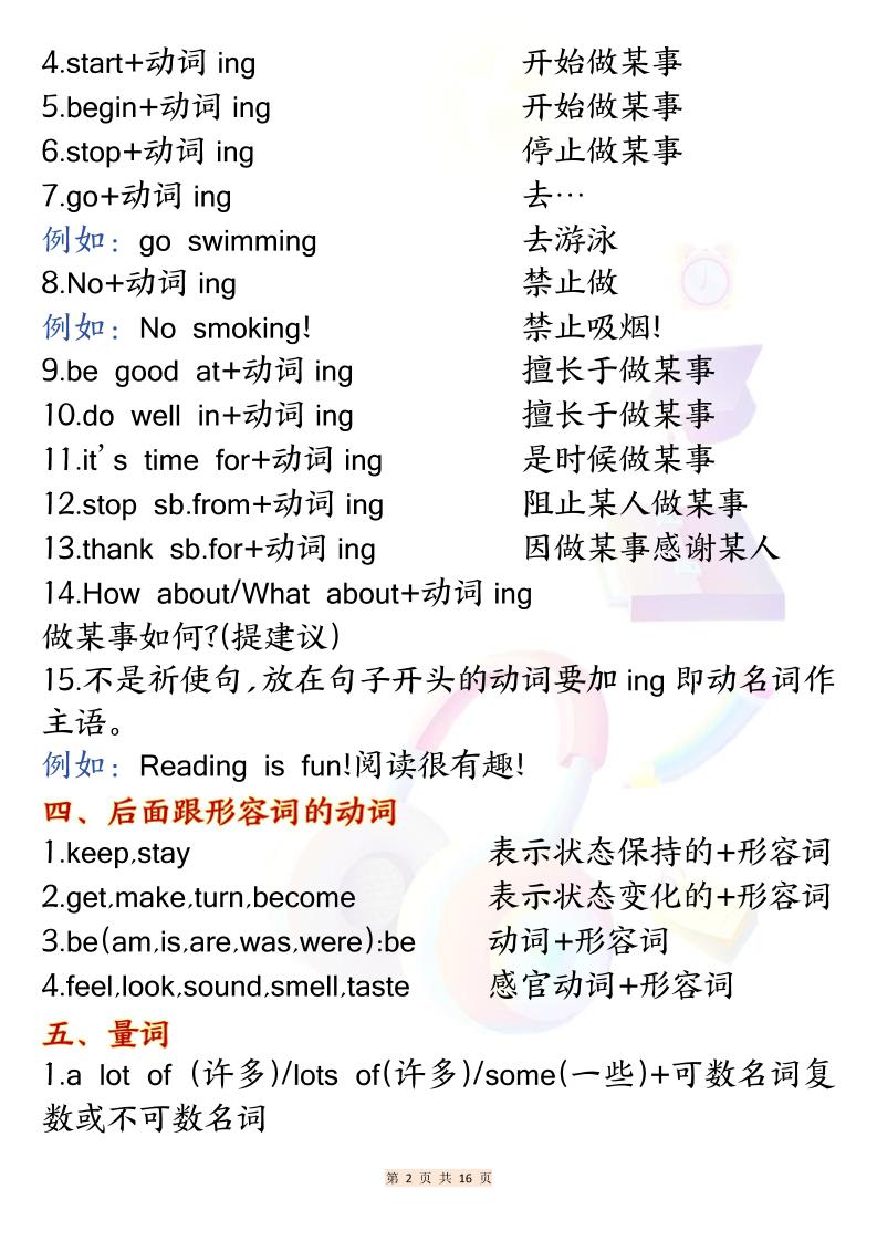 六年级上英语常用固定搭配-大伟资源网