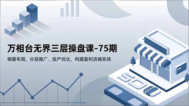 万相台无界三层操盘课-75期，销量布局、分层推广、投产优化，构建盈利店铺系统-大伟资源网