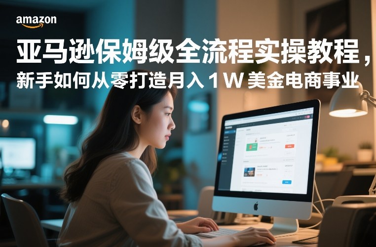 亚马逊保姆级全流程实操教程，新手如何从零打造月入1W美金电商事业-大伟资源网