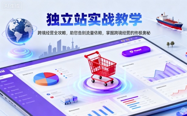 独立站实战教学，跨境经营全攻略，助您告别流量依赖，掌握跨境经营的终极奥-大伟资源网