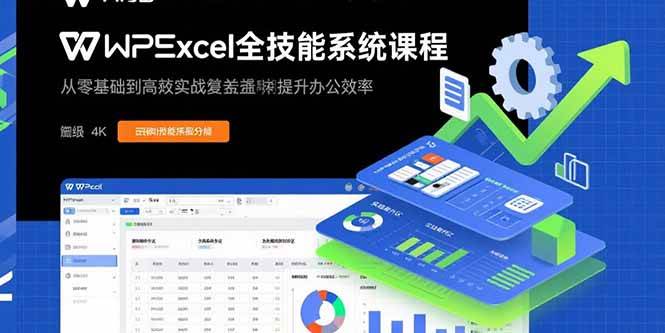 图片[1]-（15873期）WPS Excel全技能系统课程：从零基础到高阶实战全覆盖，全面提升办公效率-大伟资源网