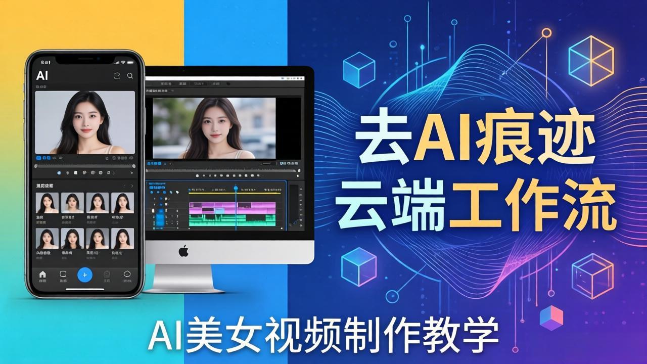 AI美女视频制作教学：去AI痕迹，云端工作流出图，手机电脑均可，不需要配置-大伟资源网