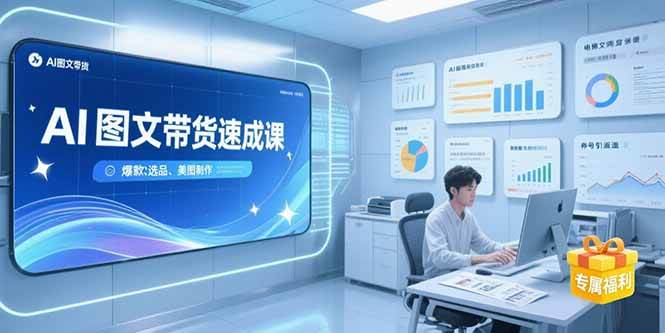 （15416期）AI图文带货速成课，养号引流秘籍，爆款选品策略，美图制作全流程-大伟资源网