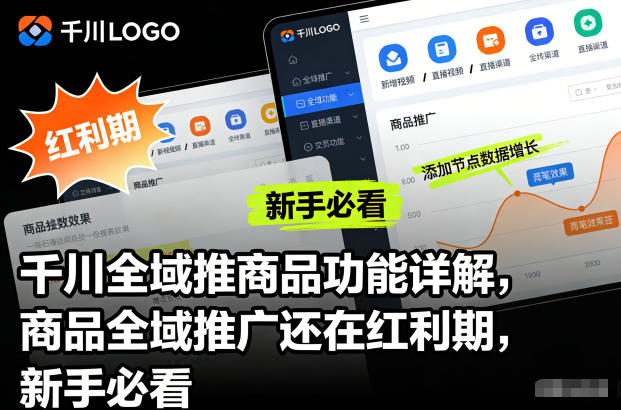 千川全域推商品功能详解，商品全域推广还在红利期，新手必看-大伟资源网