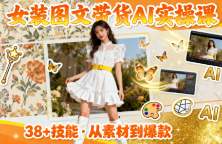 女装图文带货的AI实操课-大伟资源网