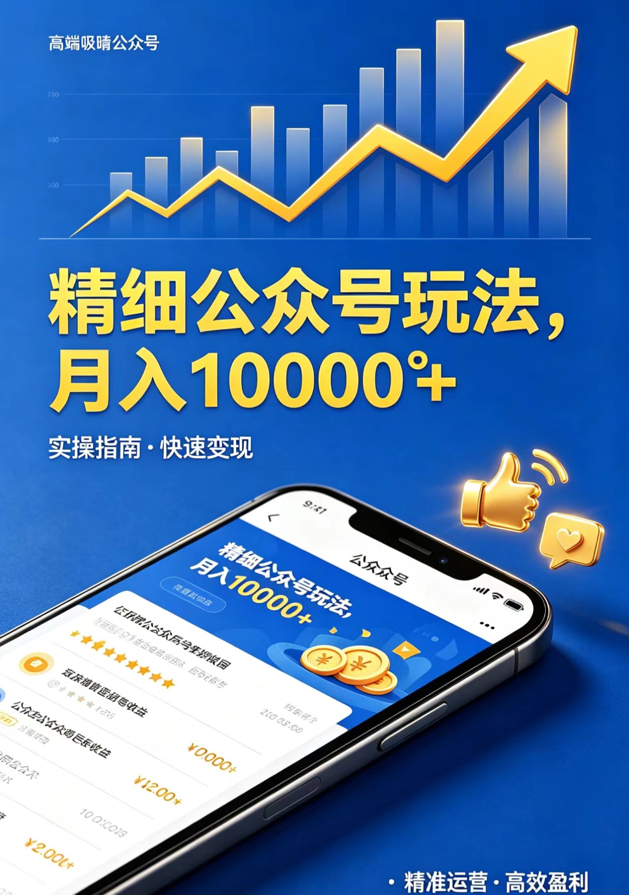 精细公众号玩法，月入10000+，实操指南，快速变现ㅤ-大伟资源网