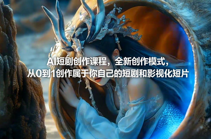 AI短剧创作课程，全新创作模式，从0到1创作属于你自己的短剧和影视化短片-大伟资源网
