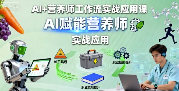 AI+营养师工作流实战应用课，AI赋能营养师-大伟资源网