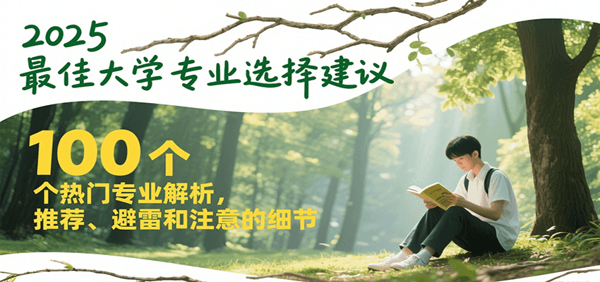 2025最佳大学专业选择建议，100个热门专业解析，推荐、避雷和注意的细节-大伟资源网