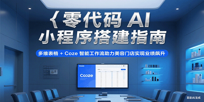 零代码AI小程序搭建指南，多维表格+Coze智能工作流助力美容门店实现业绩飙升-大伟资源网