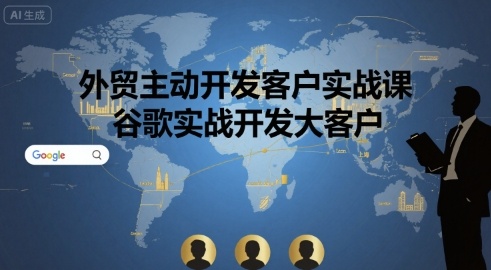 外贸主动开发客户实战课，谷歌实战开发大客户-大伟资源网