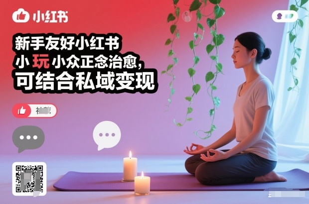 新手友好小红书小众正念治愈，玩法简单，可结合私域变现-大伟资源网