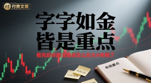 付费文章：字字如金 皆是重点， 看完后 你就清楚该怎么在大A布局了-大伟资源网