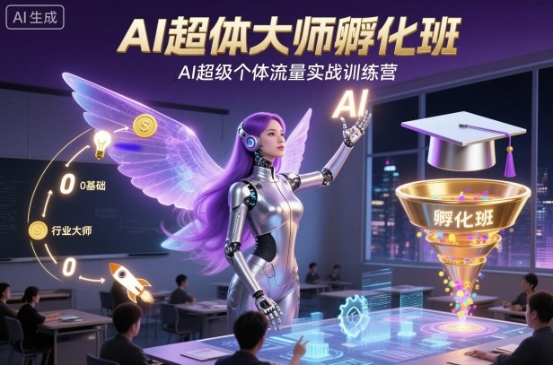 AI超体大师孵化班，AI超级个体流量实战训练营-大伟资源网