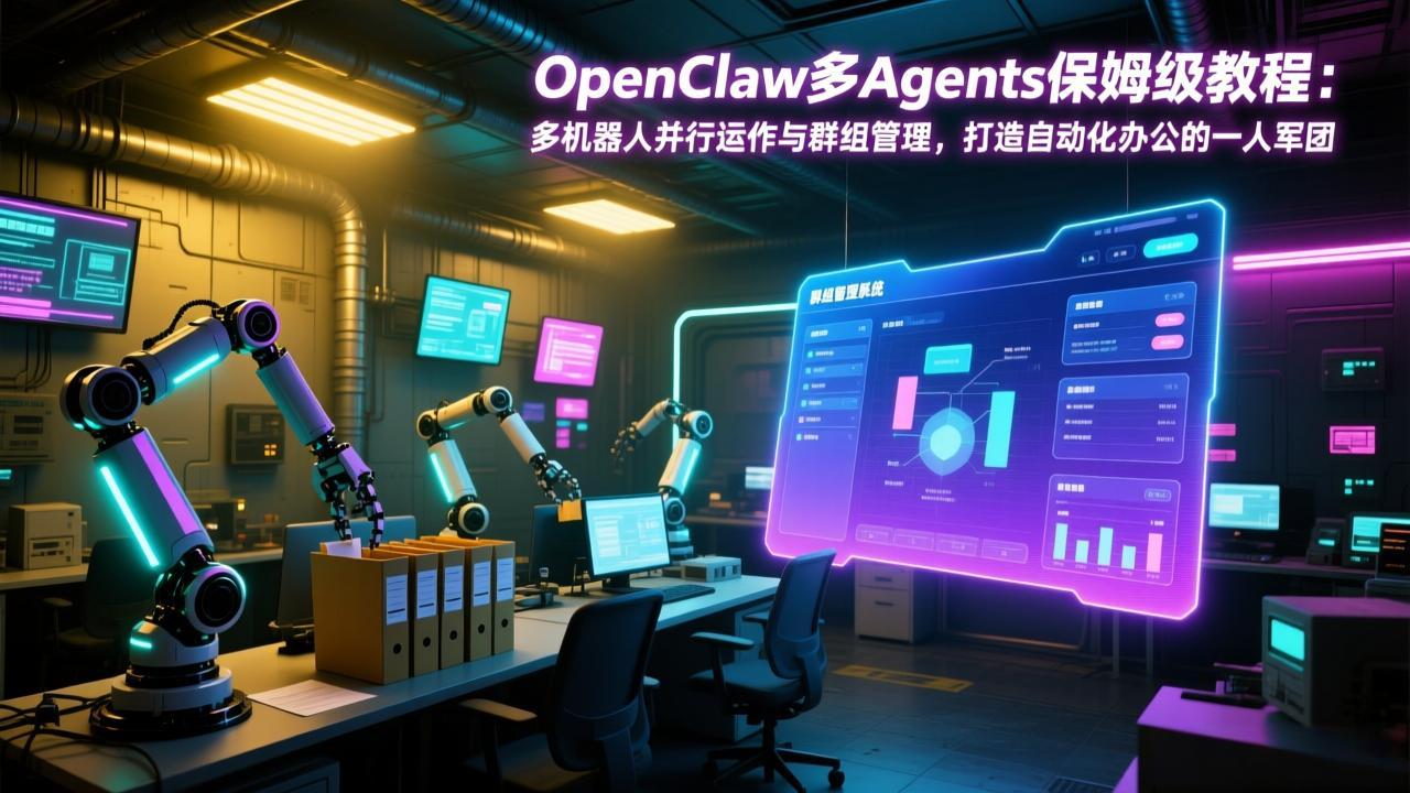 OpenClaw多Agents保姆级教程：多机器人并行运作与群组管理，打造自动化办公的一人军团-大伟资源网