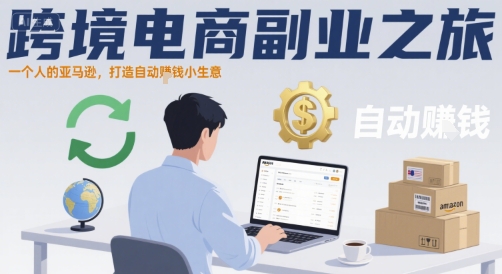 跨境电商副业之旅，一个人的亚马逊，打造自动賺钱小生意-大伟资源网