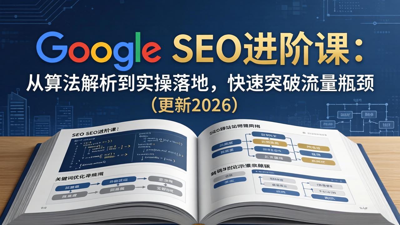 Google SEO进阶课：从算法解析到实操落地，快速突破流量瓶颈(更新2026-大伟资源网