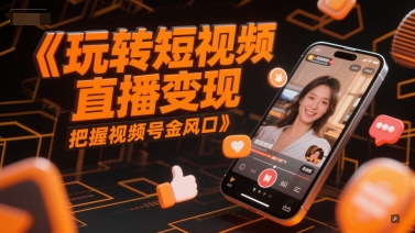 玩转短视频直播变现，把握视频号金风口-大伟资源网