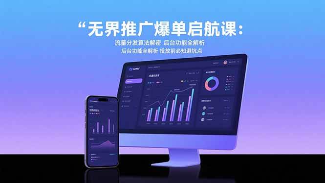 （15567期）无界推广爆单启航课：流量分发算法解密 后台功能全解析 投放前必知避坑点-大伟资源网