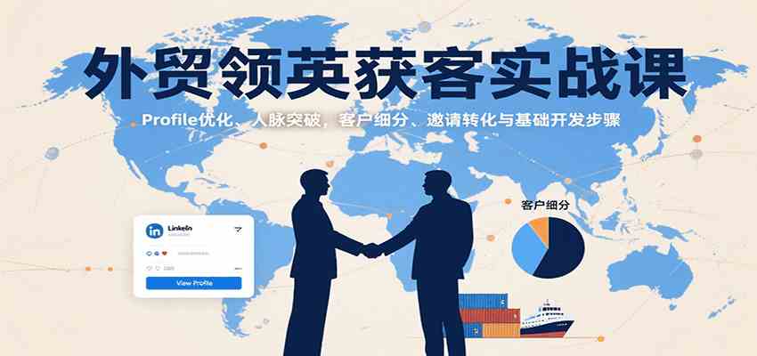 外贸领英获客实战课：Profile优化、人脉突破，客户细分、邀请转化与基础开发步骤-大伟资源网