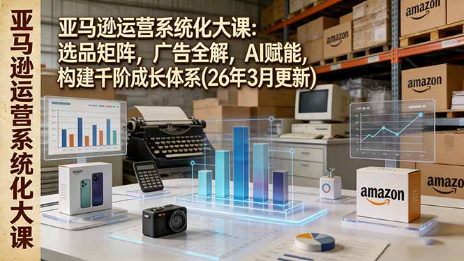 亚马逊运营系统化大课：选品矩阵，广告全解，AI赋能，构建千阶成长体系(26年3月更新-大伟资源网