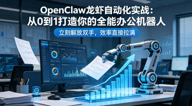 OpenClaw龙虾自动化实战：从0到1打造你的全能办公机器人，立刻解放双手，效率直接拉满-大伟资源网
