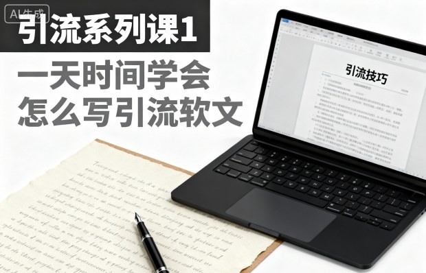 引流系列课1，一天时间学会怎么写引流软文-大伟资源网