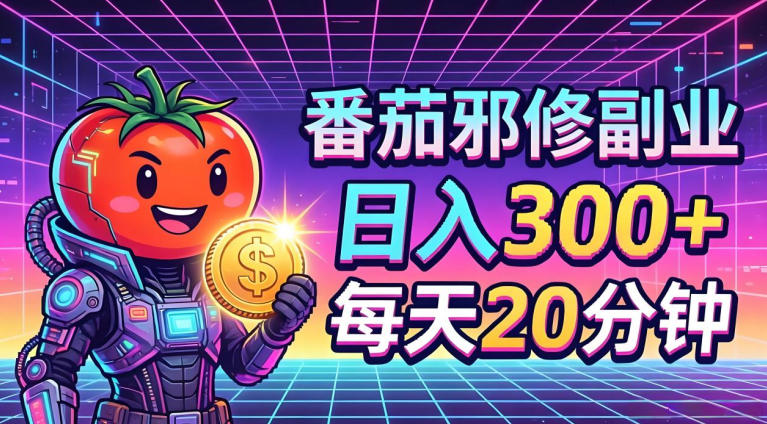 番茄小说撸金，日入300+，每天20分钟！五一必看，独家项目，副业小白友好，超级简单【揭秘】-大伟资源网