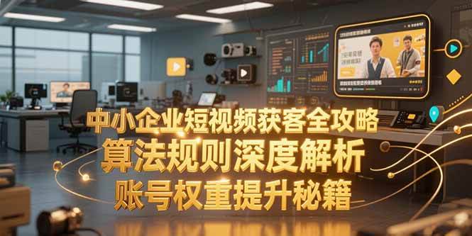（15326期）中小企业短视频获客全攻略，算法规则深度解析，账号权重提升秘籍-大伟资源网