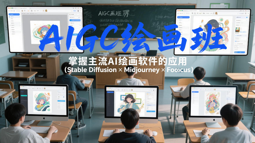 AIGC绘画班，掌握主流Ai绘画软件的应用(Stable Diffusion x Midjourney x Fooocus)-大伟资源网