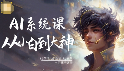 AI系统课程，从小白到大神系统学AI，AI声音-AI绘画-AI视频一门课全掌握-大伟资源网