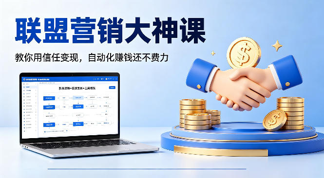 联盟营销大神课，教你用信任变现，自动化賺钱还不费力【原创双语字幕】-大伟资源网