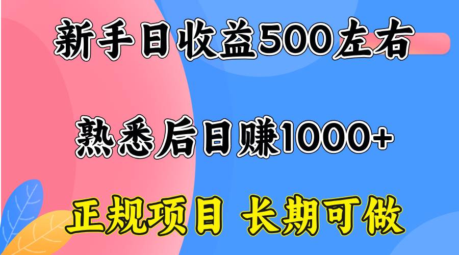 图片[1]-（15978期）一台电脑，前期日收益300-500，熟练后日入1000左右-大伟资源网