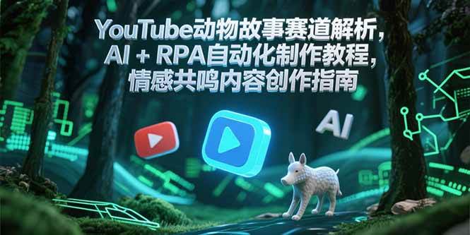 （15174期）YouTube动物故事赛道解析，AI+RPA自动化制作教程，情感共鸣内容创作指南-大伟资源网