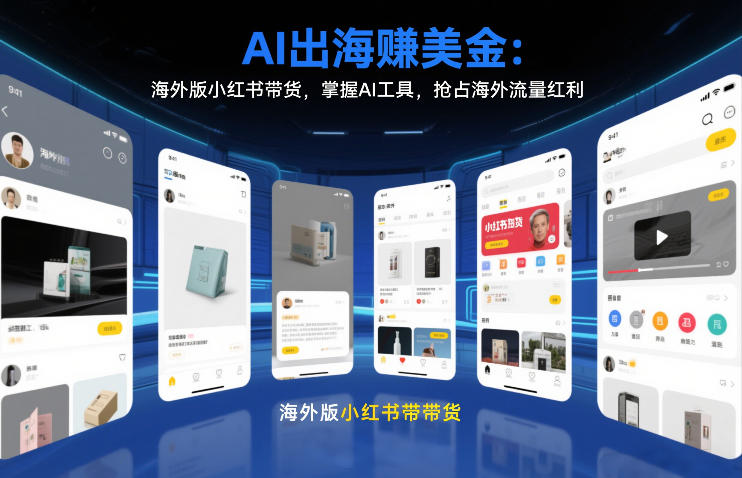 AI出海賺美金：海外版小红书带货，掌握AI工具，抢占海外流量红利(更新2026)-大伟资源网