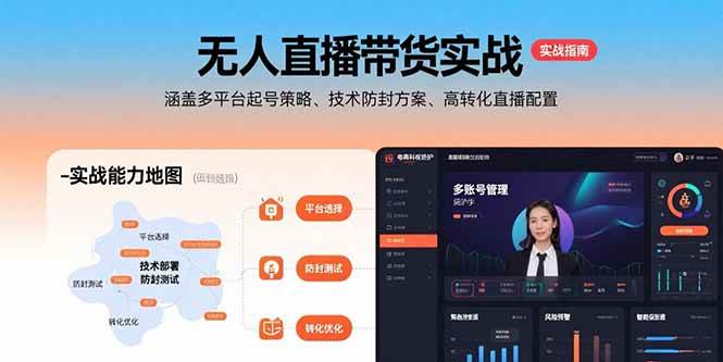 （15622期）无人直播带货实战，涵盖多平台起号策略、技术防封方案、高转化直播配置-大伟资源网