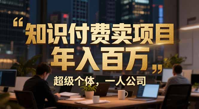 从0到年入百万：超级个体实战心得公开，个人IP×精准引流×成交系统全拆解-大伟资源网