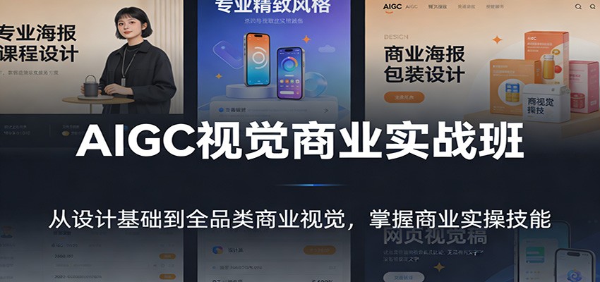 AIGC视觉商业实战班：从设计基础到全品类商业视觉，掌握商业实操技能-大伟资源网