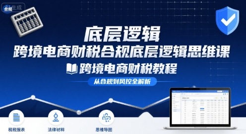 跨境电商财稅合规底层逻辑思维课-跨境电商财税教程-大伟资源网