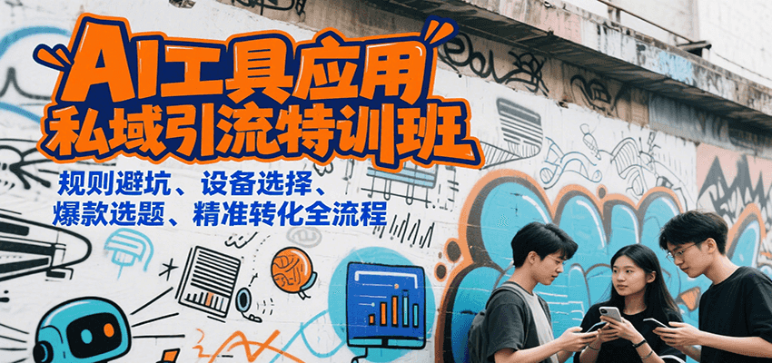 AI工具应用私域引流特训班，规则避坑、设备选择、爆款选题、精准转化全流程-大伟资源网