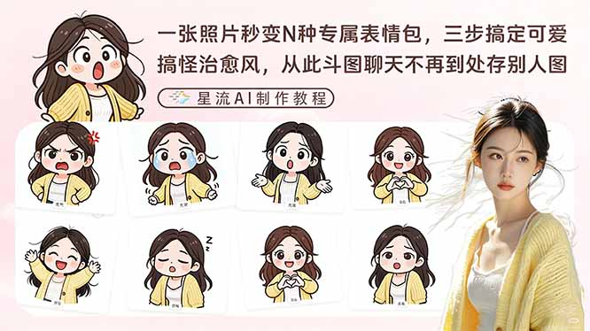 一张照片秒变N种专属表情包，三步搞定可爱搞怪治愈风，从此斗图聊天不再到处存别人图-大伟资源网