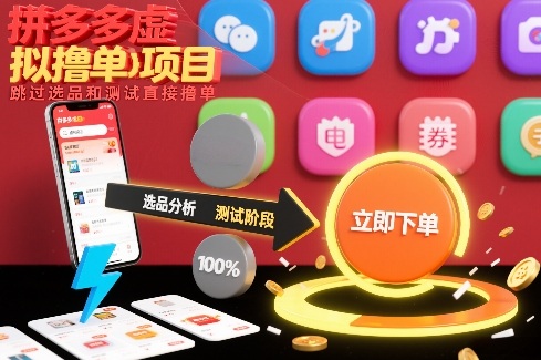 拼多多虚拟撸单项目，跳过选品和测试直接撸单-大伟资源网
