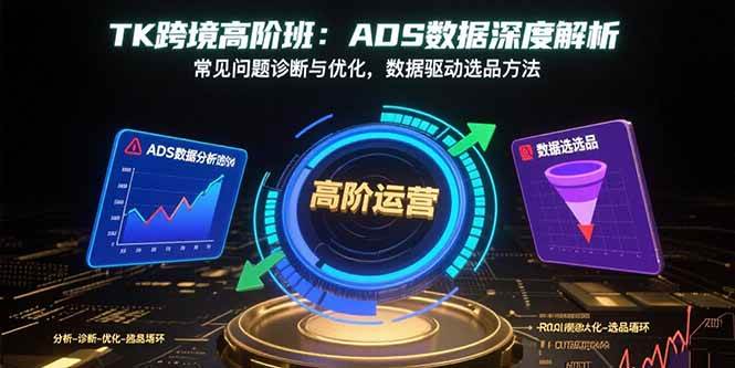 （15809期）TK跨境高阶班：ADS数据深度解析，常见问题诊断与优化，数据驱动选品方法-大伟资源网