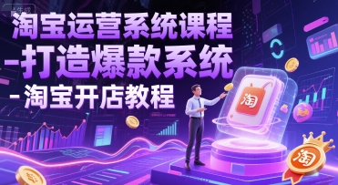 淘宝运营系统课程-打造爆款系统-淘宝开店教程-大伟资源网