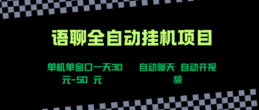 （15676期）语聊自动视频自动聊天项目全新玩法，单机单窗口一天30-50+，新手看完直接上手-大伟资源网