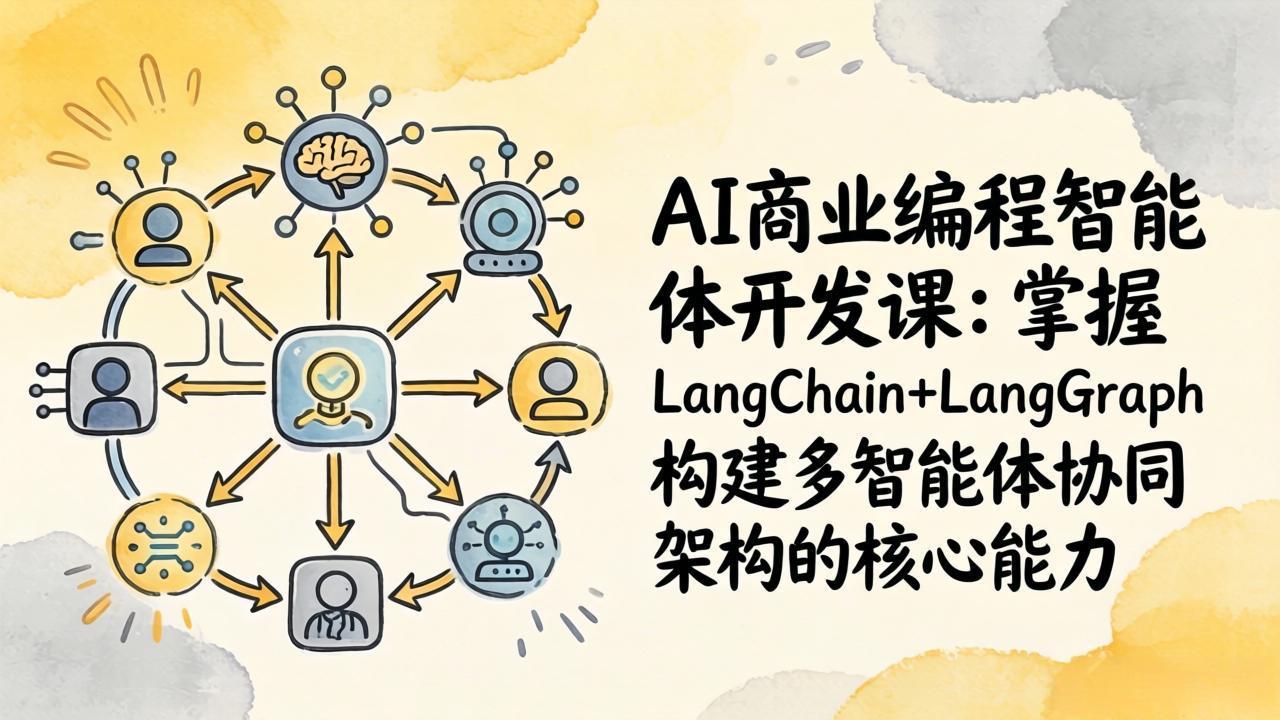 AI商业编程智能体开发课：掌握LangChain+LangGraph构建多智能体协同架构的核心能力-大伟资源网