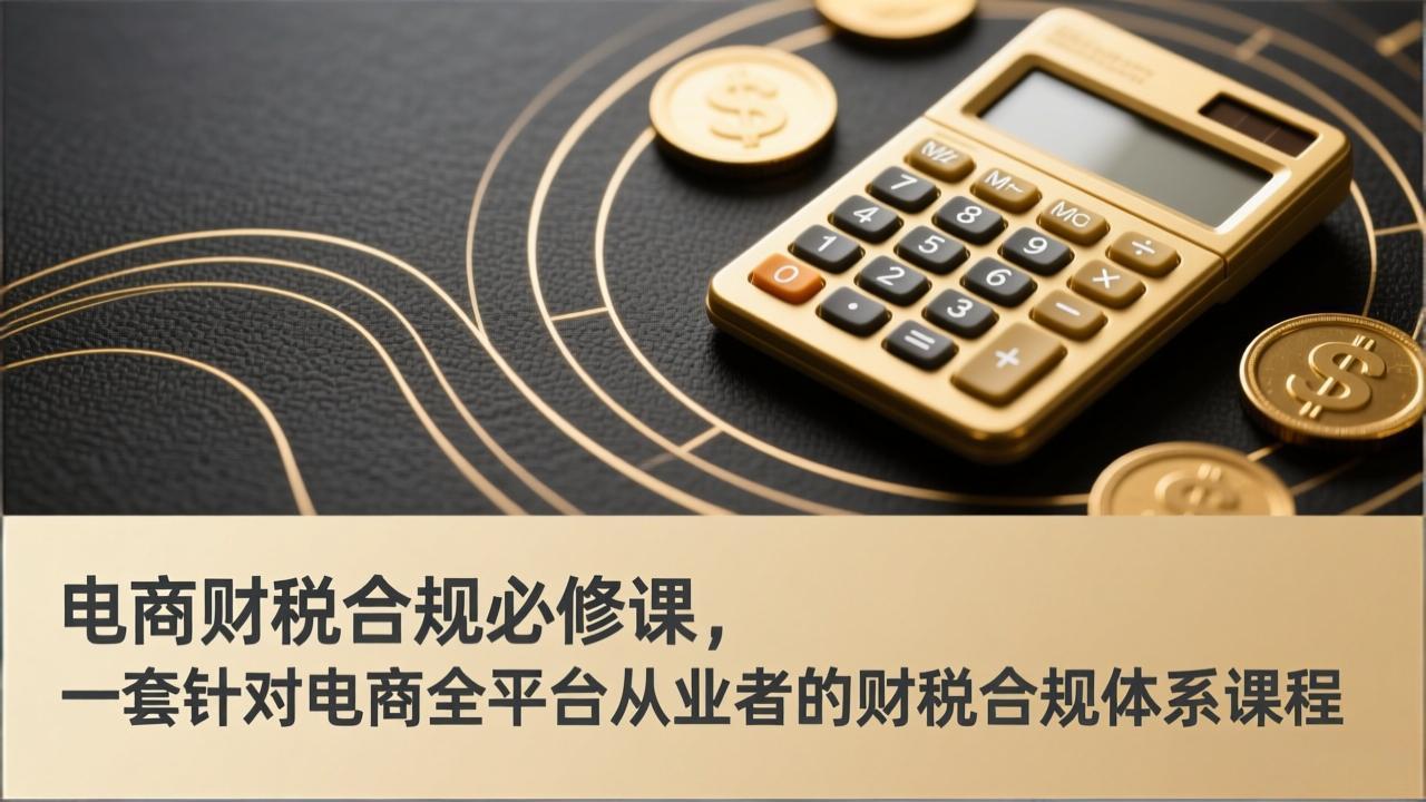 电商财税合规必修课，是一套针对电商全平台从业者的财税合规体系课程-大伟资源网