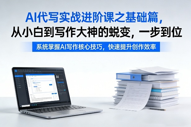 AI代写实战进阶课之基础篇，从小白到写作大神的蜕变，一步到位【揭秘】-大伟资源网