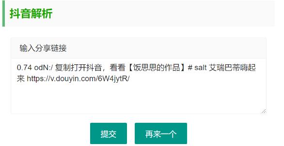 抖音无水印视频解析 html源码-大伟资源网